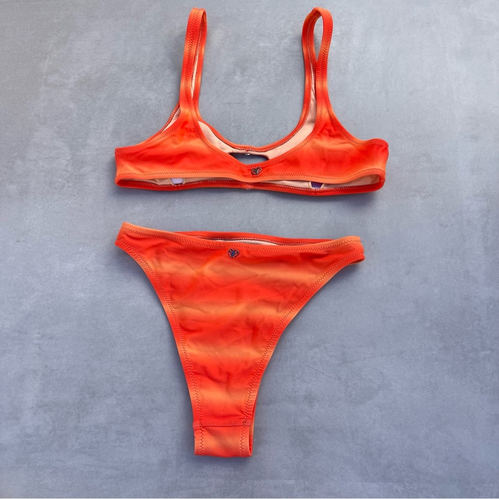 Orange Striped Bikini - Picture 2 of 3